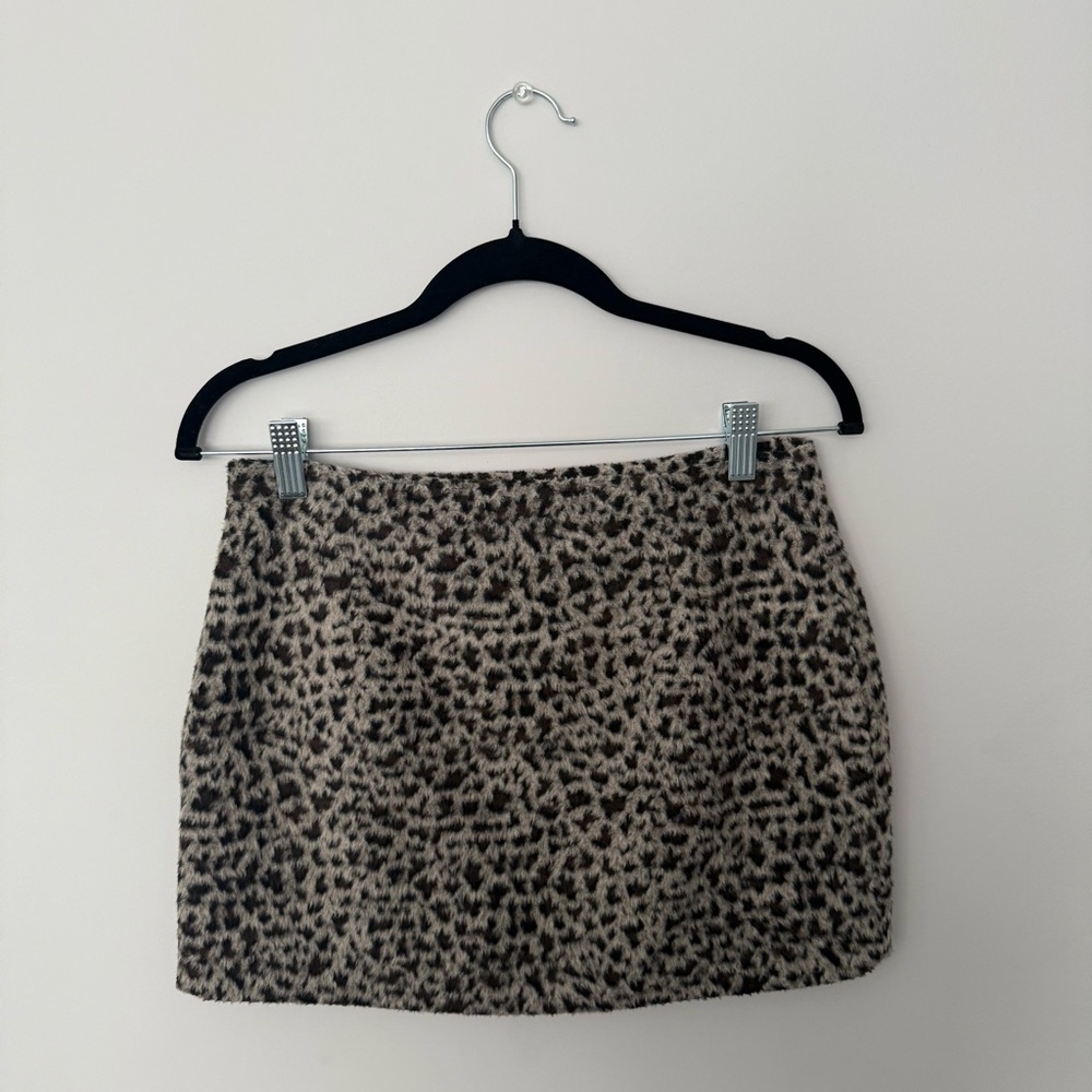 Animal Print Mini Skirt